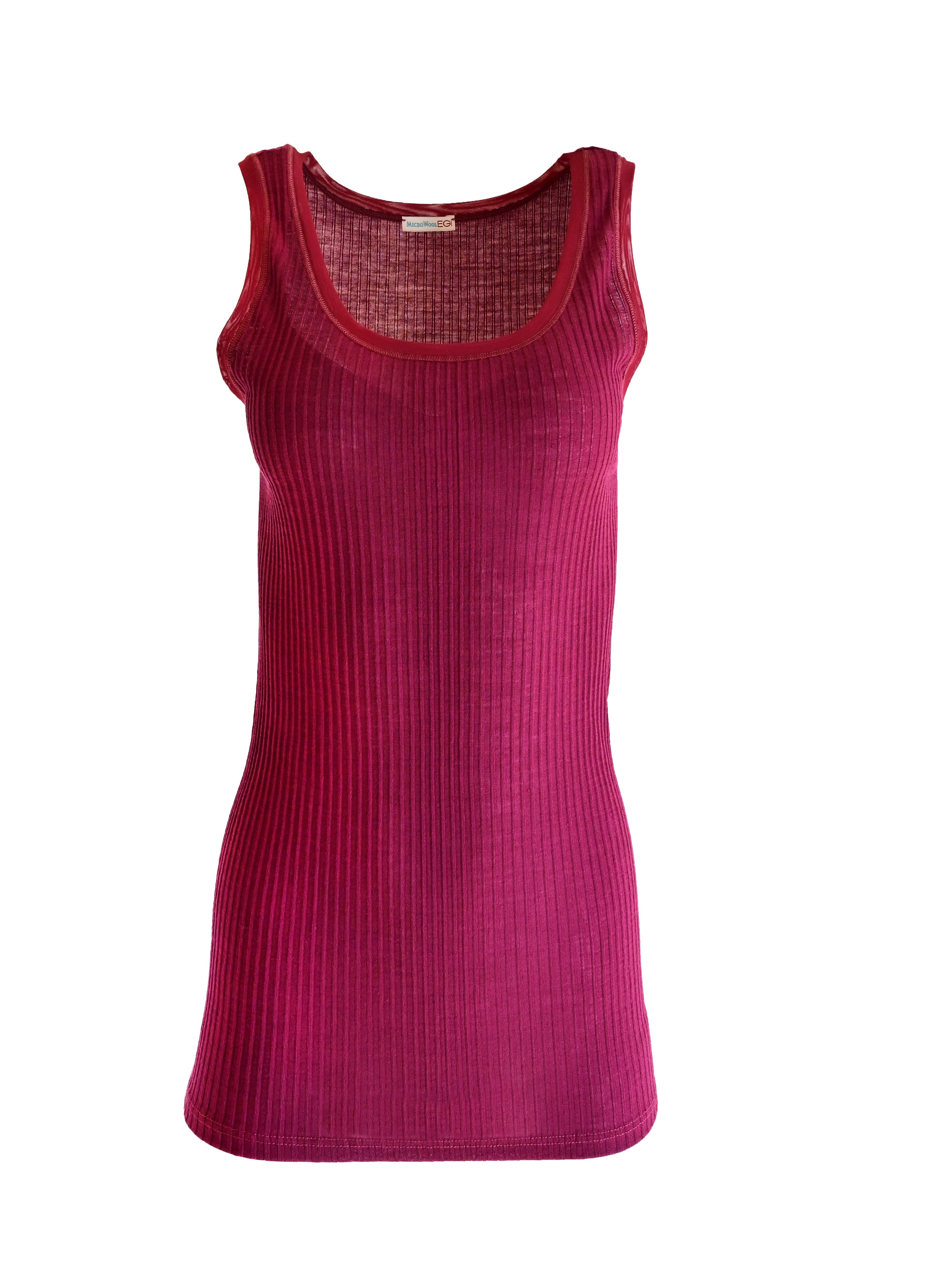 EGI Exclusive Collections Merino Wool Blend Tank Top with Tulle Trim. Proudly Made in Italy (8268).