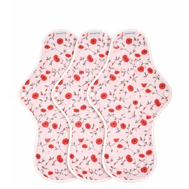 Organic Reusable Pads - 3 Overnight Pads